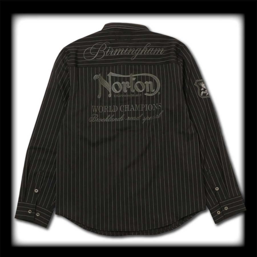ノートン（NORTON） 服 7分袖 シャツ 263N1502B ピンストライプ 長袖