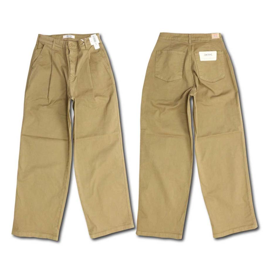SOMETHING サムシング タック チノ トラウザーパンツ SN75