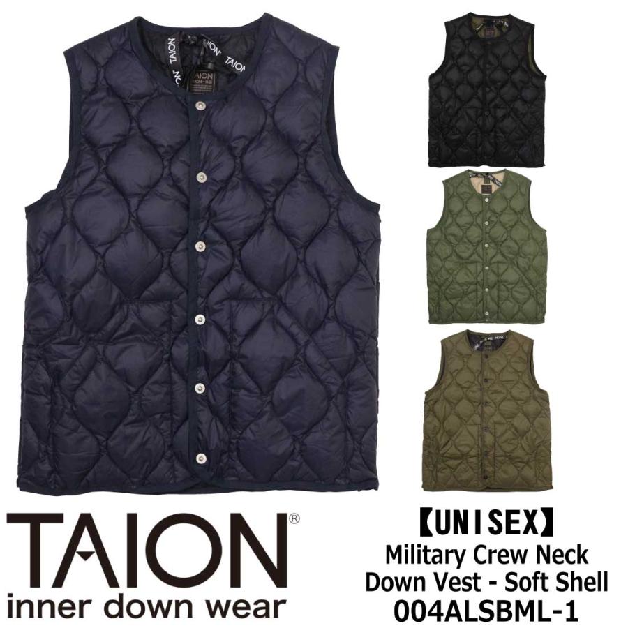 TAION（タイオン） ダウン ベスト 004ALSBML-1 ミリタリー クルー
