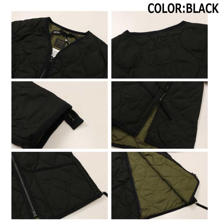 TAION タイオン ミリタリー Vネックジップ ダウンジャケット W