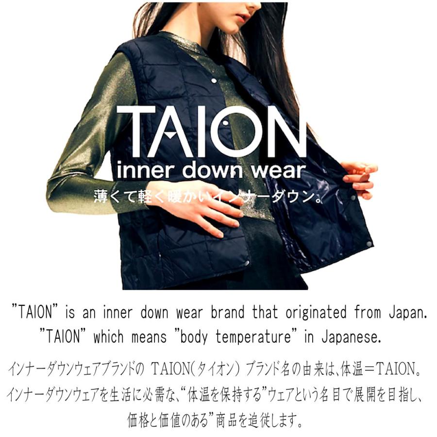 TAION（タイオン） インナー ダウン ジャケット TAION-W104 クルー