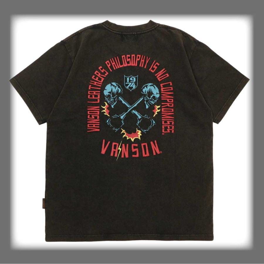 VANSON（バンソン） 半袖 Tシャツ NVST-2513 フロスト加工 S/S Tシャツ