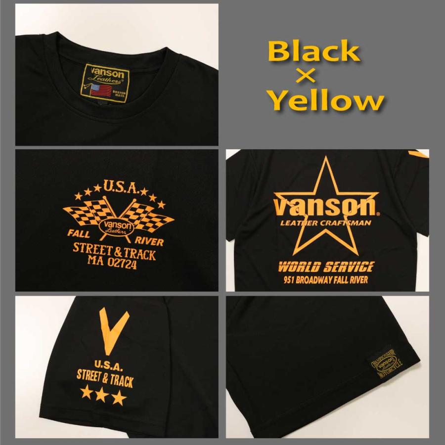 メール便発送 VANSON バンソン 半袖 Tシャツ ドライ メッシュ VS23805S 吸汗 速乾 MESH T-SHIRTS アメカジ バイカー ハーフラバー プリント メンズ｜jeansaiya-a｜07