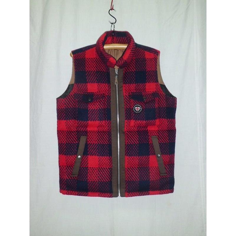 あす楽対応 オシャレなダウンベストです Pagelo 半額以下 チェックダウンベスト L寸 赤 紺 65 3502 07 ジャケット