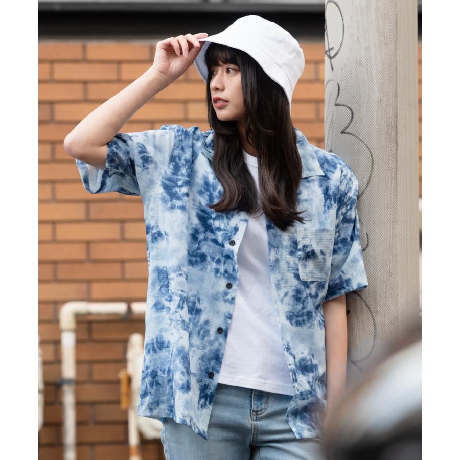 Blue Standard（ブルースタンダード） メッシュ 素材 総柄 シャツ