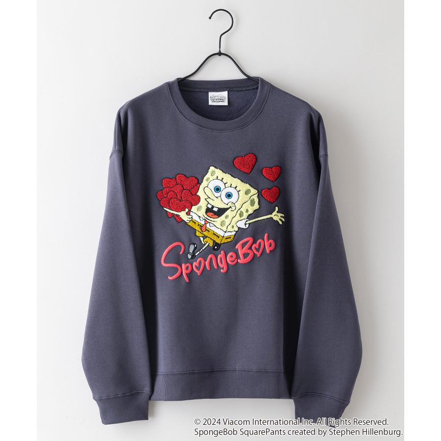SPONGEBOB スポンジ・ボブ オリジナルデザイン 裏起毛クルーネック