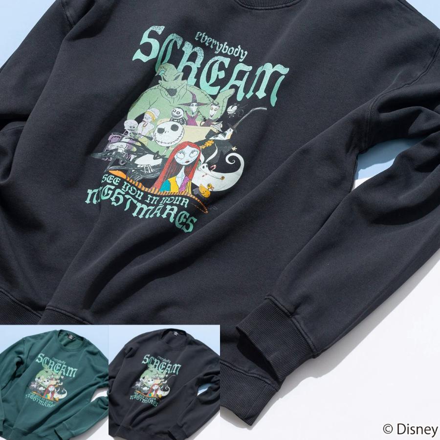 ナイトメアー・ビフォア・クリスマス オリジナルデザイン 裏起毛クルー