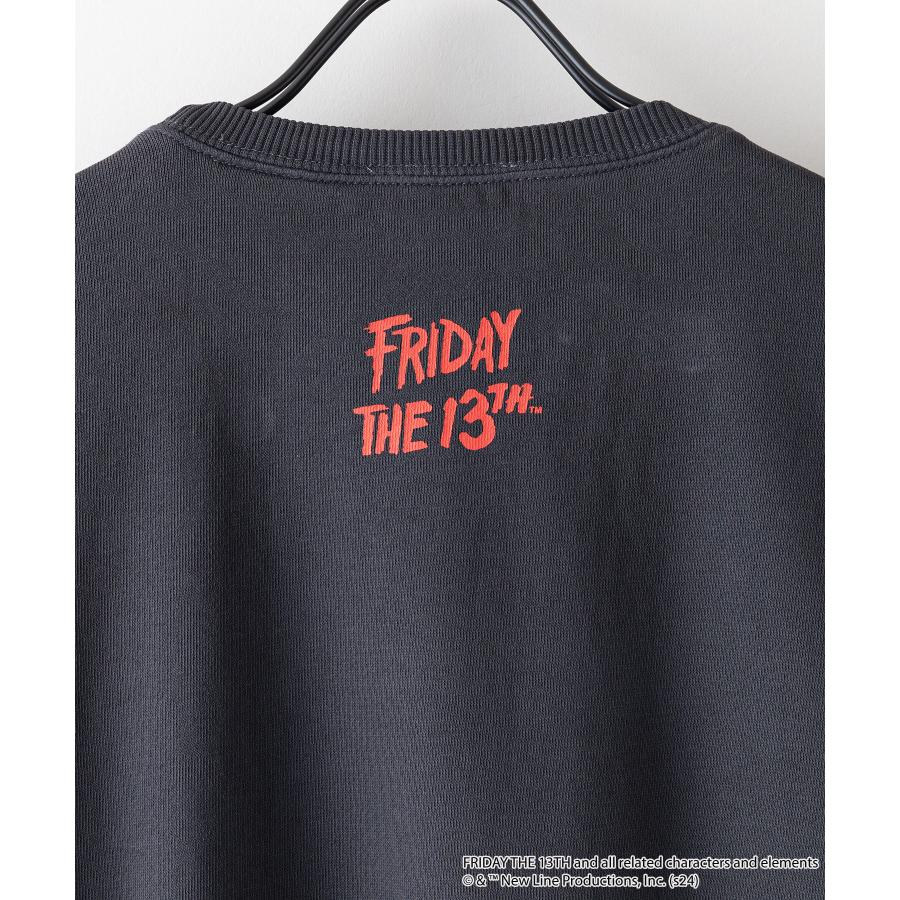 Friday the 13th 13日の金曜日 オリジナルデザイン 裏起毛クルーネック 