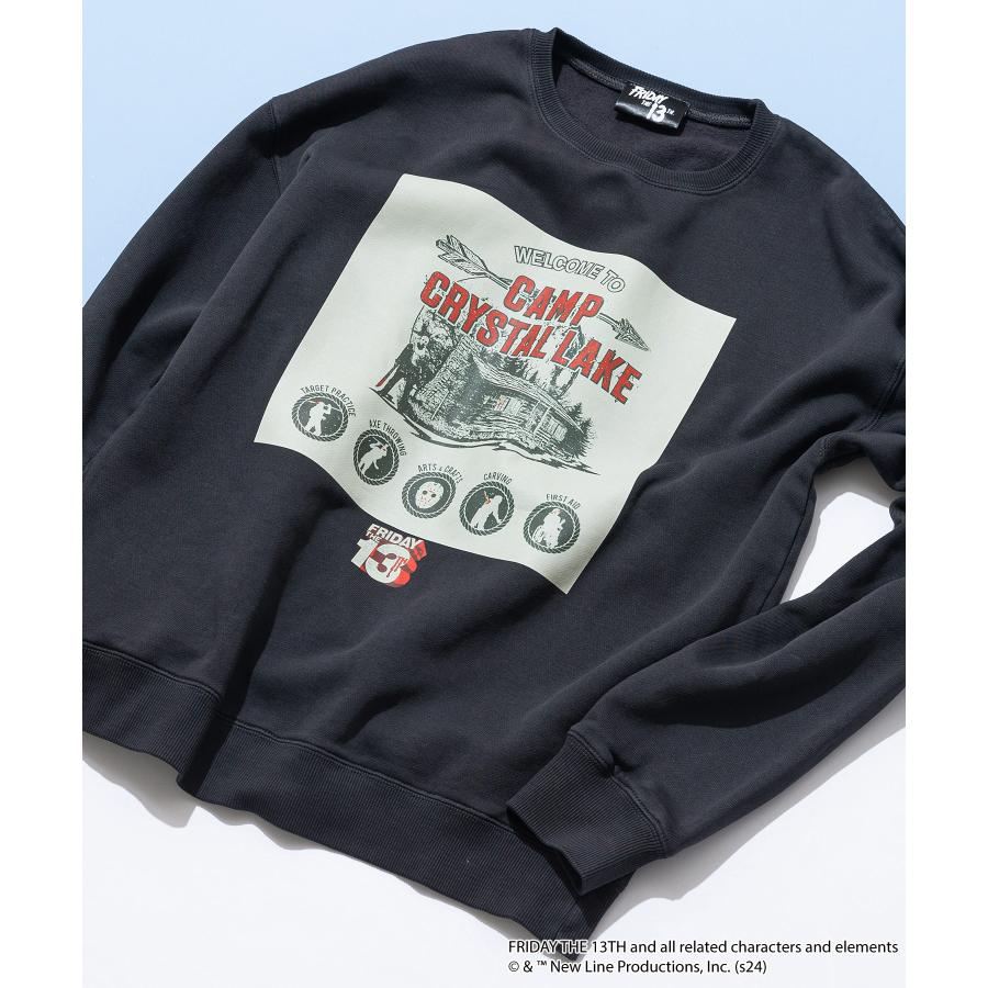 Friday the 13th 13日の金曜日 オリジナルデザイン 裏起毛クルーネック 
