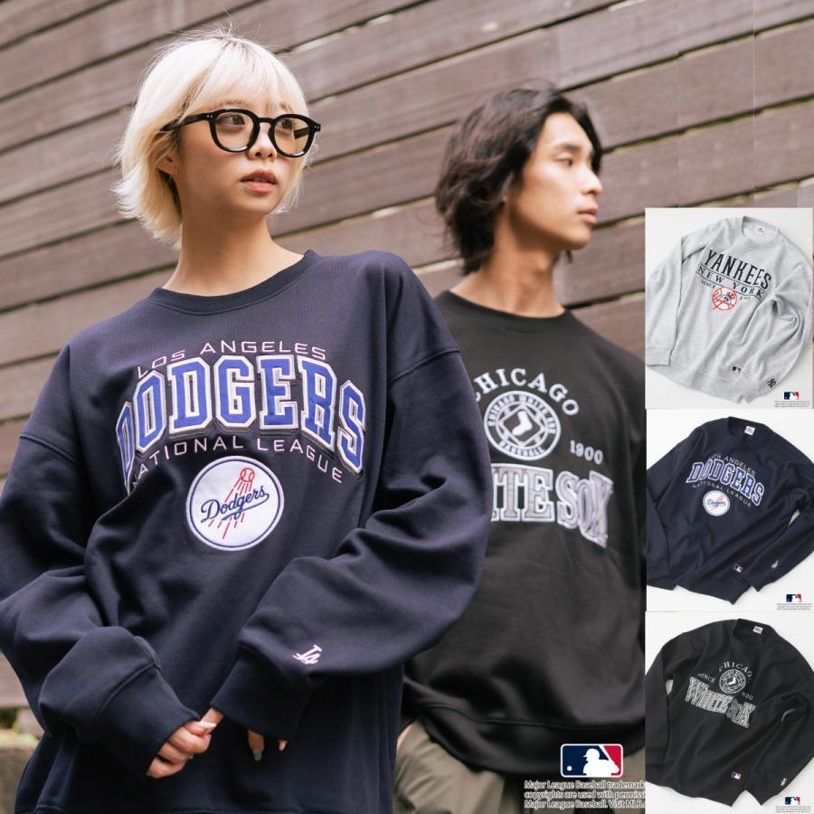 MLB レトロロゴ 裏起毛 スウェット ユニセックス 男女兼用 ドジャース