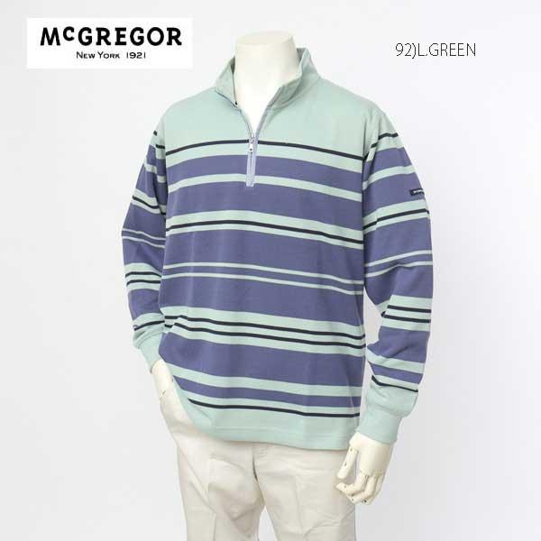 美品 90s Mc GREGORマックレガー ハーフジップ ボーダー スウェット McGREGOR（マックレガー） 30％OFF ダブルフェース ジップアップ