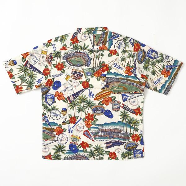 reynspooner レインスプーナー MLB DODGERS ドジャース アロハシャツ ハワイアン Scenic Aloha Shirt 野球 大谷翔平 山本由伸 コットン100％｜jeansneshi｜07