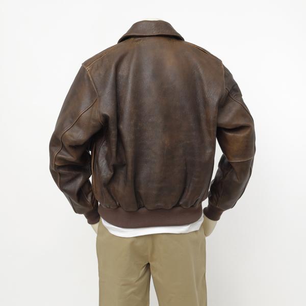 AVIREX アビレックス レザー A-2 ブルゾン 50th アニバーサリー　50周年モデル 783-5950007   A-2  050)BROWN 牛革 Blusonの画像