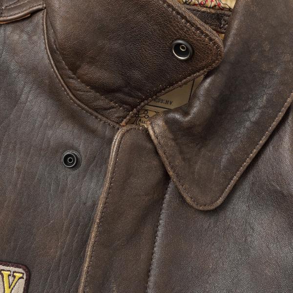 AVIREX アビレックス レザー A-2 ブルゾン 50th アニバーサリー　50周年モデル 783-5950007   A-2  050)BROWN 牛革 Blusonの画像
