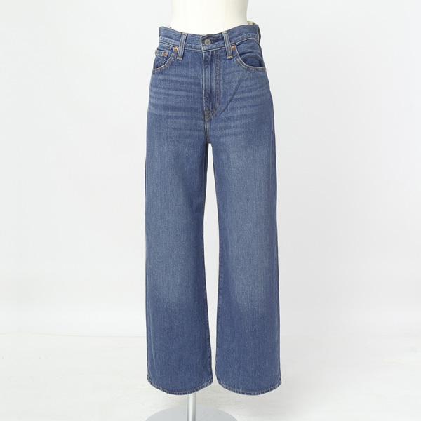 LEVI'S リーバイス A6081-0004 RIBCAGE WIDE LEG ミディアムインディゴ I'M NEVER WRONG レディース ワイド 太め ハイウエスト ジーンズ｜jeansneshi｜02