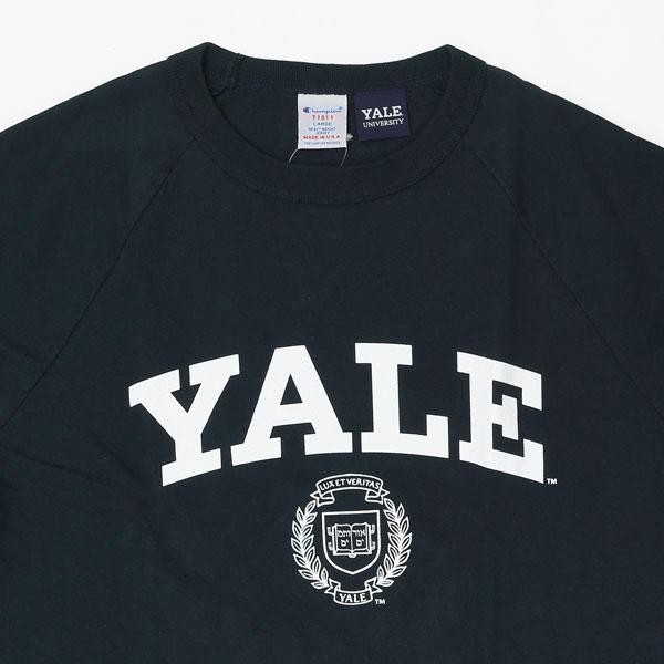 YALE C5-S403 チャンピオン（champion) 米国製　USA製　ロングスリーブTシャツ  クルーネック エール大学 ロゴ｜jeansneshi｜09