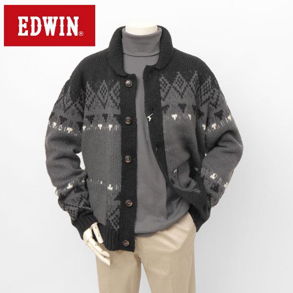 EDWIN（エドウィン） et6155 カウチン カーディガン セーター メンズ 