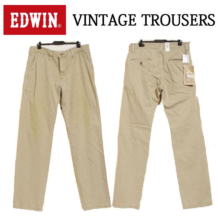 美品●OLD JOE BRAND ワイドコットントラウザース ワイドチノパン EDWIN（エドウィン） K505Z VINTAGE ヴィンテージ チノ トラウザー