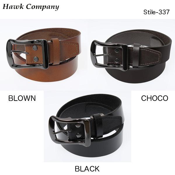 Hawk Company（ホークカンパニー） hawk Company 337 牛革ベルト 40mm 巾 フリーサイズ100cmまで ...