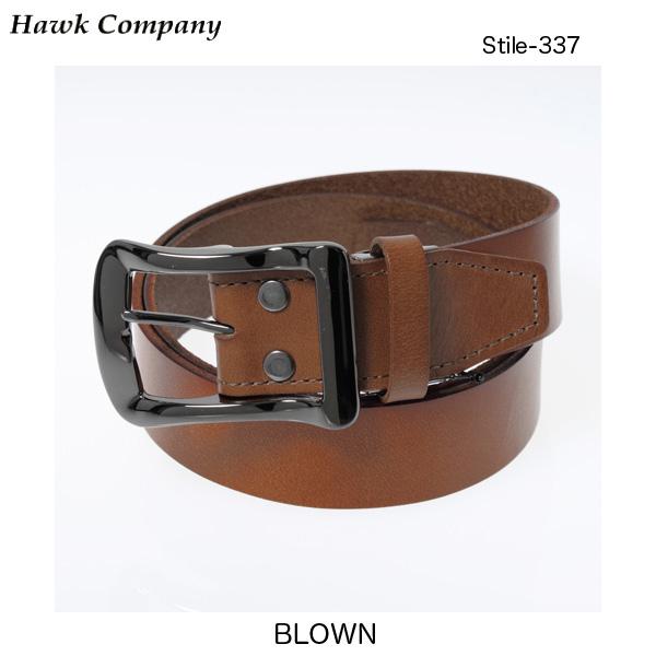 Hawk Company（ホークカンパニー） hawk Company 337 牛革ベルト 40mm 巾 フリーサイズ100cmまで ...