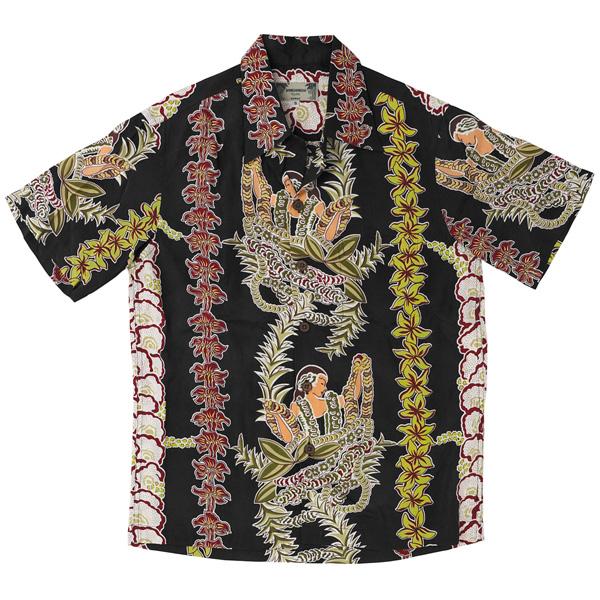 KAMEHAMEHA &MAKANA LEI アロハシャツ Lサイズ ALOHA KAMEHAMEHA(カメハメハ) アロハシャツ 半袖シャツ、レイレディー