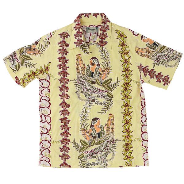 KAMEHAMEHA &MAKANA LEI アロハシャツ Lサイズ ALOHA KAMEHAMEHA(カメハメハ) アロハシャツ 半袖シャツ、レイレディー
