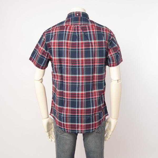 Lee 19464 チェック  タイト フィット BDシャツ 。 スリム フィット  ボタンダウン  シャツ。  風通しのよりカスリ調のチェックマドラス風シャツ。｜jeansneshi｜03