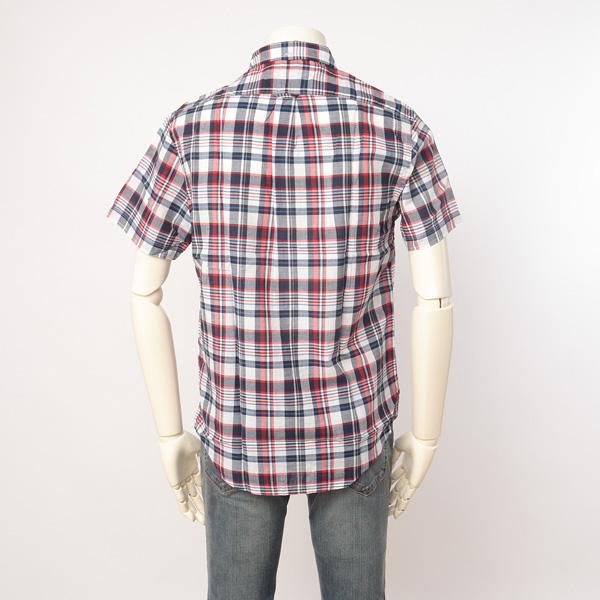 Lee 19464 チェック  タイト フィット BDシャツ 。 スリム フィット  ボタンダウン  シャツ。  風通しのよりカスリ調のチェックマドラス風シャツ。｜jeansneshi｜05