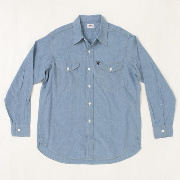 Lee（リー） 長袖 LM7233 シャンブレー ワークシャツ Chambray Work