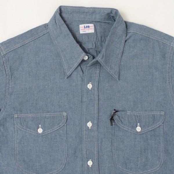Lee（リー） 長袖 LM7233 シャンブレー ワークシャツ Chambray Work