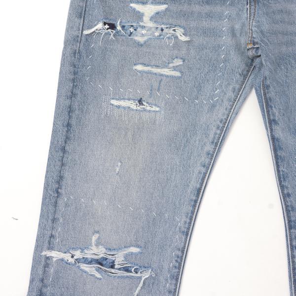 リーバイス　501 ダメージ加工　リペア Levi's（リーバイス） 00501-3736 501 ストレート ダメージ リペア加工