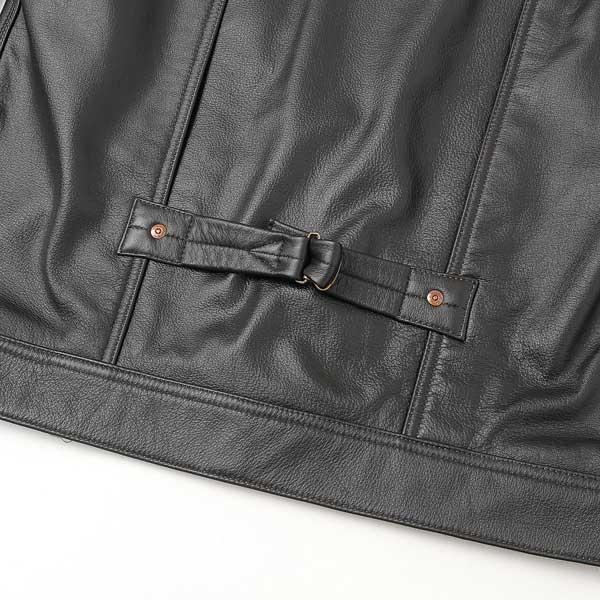 5%OFFF SALE Lee  Cowboy JAcket LM9901 カウボーイ　ジャケット 01）Black　牛革 革ジャン　ブルゾン レザー　アウター　革　ブラック　ワンポケットの画像