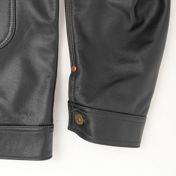 5%OFFF SALE Lee  Cowboy JAcket LM9901 カウボーイ　ジャケット 01）Black　牛革 革ジャン　ブルゾン レザー　アウター　革　ブラック　ワンポケットの画像