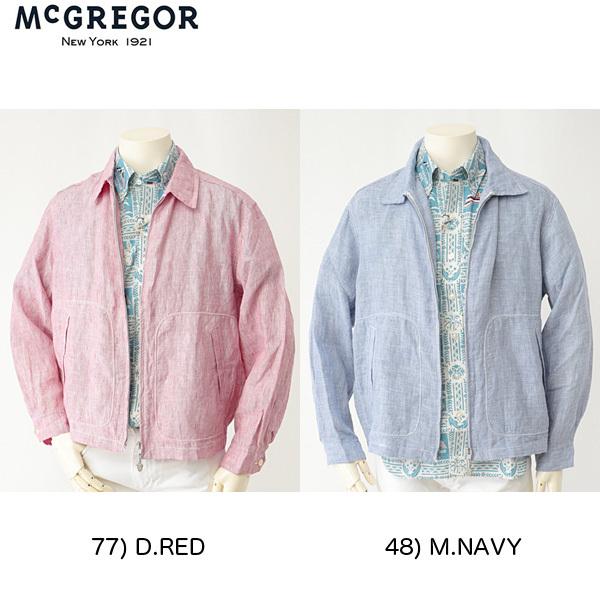 McGREGOR メンズ マクレガー 未使用 リネン ジャンバー 111112301 安い購入 ドリズラブルゾン 麻100％