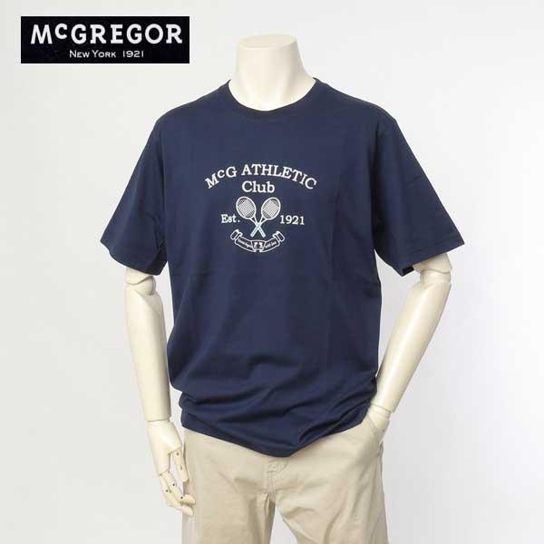 McGREGOR マクレガー 111723104 メンズ 半袖 Tシャツ プリントシャツ ラケットモチーフTee 夏 紳士｜jeansneshi｜02