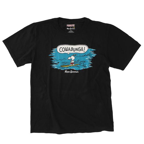 Reynspooner レインスプーナー Tee 301-5417 REYN SPOONER X PEANUTSの限定コラボ Cowabunga スヌーピーTシャツ｜jeansneshi｜03