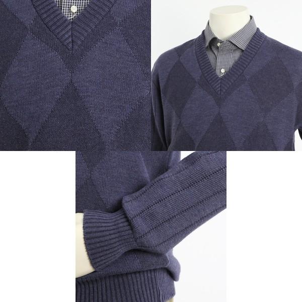 VESVIO/ベスビオ 121876981 アーガイルVネックセーター : JEANS ネシ 
