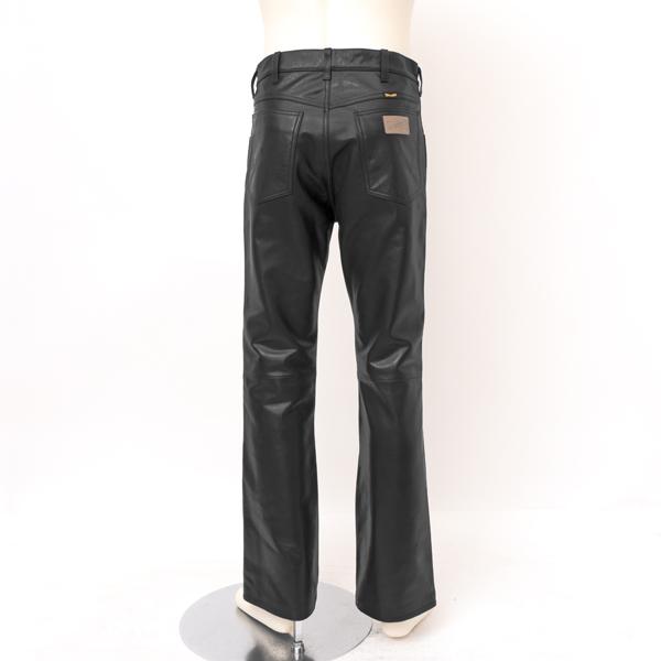 Wrangler ラングラー レザー ブーツカット フレアー ヤギ革 77MWZ WM0077 LEATHER BOOT CUT パンツ 革パン レザー  ツイスト ロック バイカー ライダーの画像