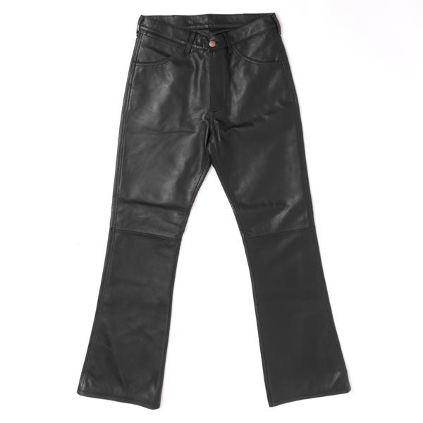 Wrangler ラングラー レザー ブーツカット フレアー ヤギ革 77MWZ WM0077 LEATHER BOOT CUT パンツ 革パン レザー  ツイスト ロック バイカー ライダーの画像