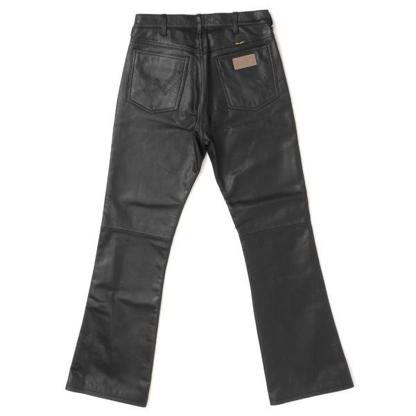 Wrangler ラングラー レザー ブーツカット フレアー ヤギ革 77MWZ WM0077 LEATHER BOOT CUT パンツ 革パン レザー  ツイスト ロック バイカー ライダーの画像
