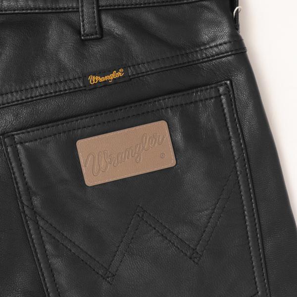 Wrangler ラングラー レザー ブーツカット フレアー ヤギ革 77MWZ WM0077 LEATHER BOOT CUT パンツ 革パン レザー  ツイスト ロック バイカー ライダーの画像