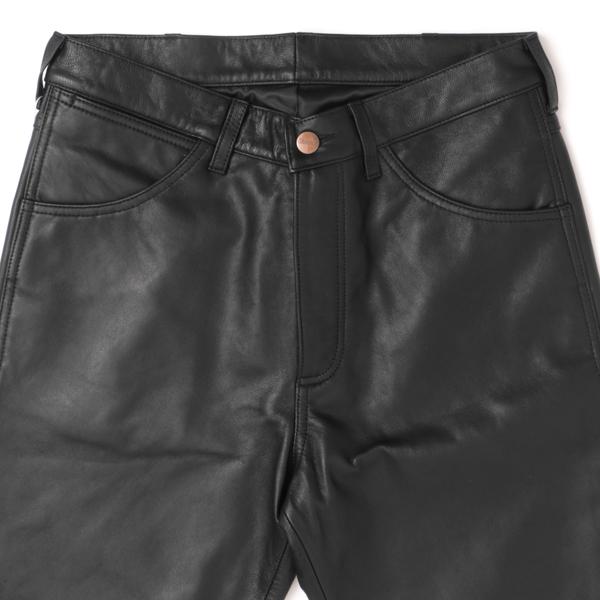Wrangler ラングラー レザー ブーツカット フレアー ヤギ革 77MWZ WM0077 LEATHER BOOT CUT パンツ 革パン レザー  ツイスト ロック バイカー ライダーの画像