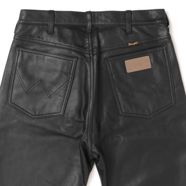 Wrangler ラングラー レザー ブーツカット フレアー ヤギ革 77MWZ WM0077 LEATHER BOOT CUT パンツ 革パン レザー  ツイスト ロック バイカー ライダーの画像