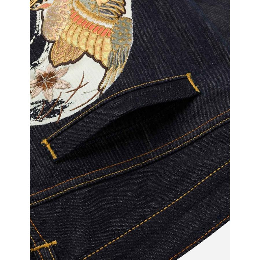 1000円クーポン EVISU エビス 鶴の恩返し 大黒刺〓 プリント テーパーフィットジーンズ ５ポケット フロントボタン 2EAHTM5JE105517DN 送料無料 人気 おすすめの画像