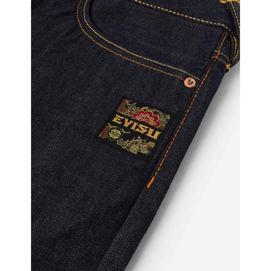 1000円クーポン EVISU エビス 鶴の恩返し 大黒刺〓 プリント テーパーフィットジーンズ ５ポケット フロントボタン 2EAHTM5JE105517DN 送料無料 人気 おすすめの画像