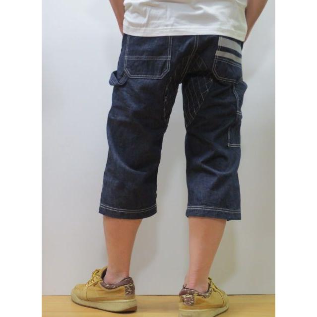 全国宅配無料 桃太郎ジーンズ 日本製 リフレクター付き クロップド