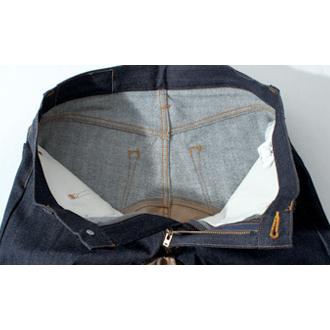 児島ジーンズ 日本製 デニムXヒッコリー モンキーコンボパンツ