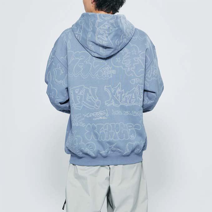 XLARGE（エクストラ ラージ） EMBROIDERED ALLOVER LOGO ZIPUP HOODED