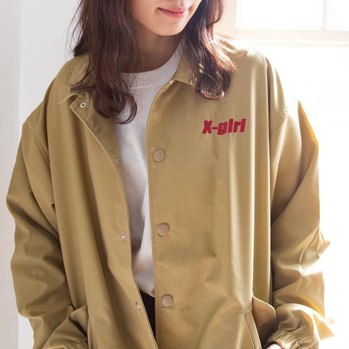 【 X-girl エックスガール 】 LOGO COACH JACKET X-girl ロゴ コーチジャケット ウィメンズ 105222021001 / 22SS ※｜jeansstation｜06