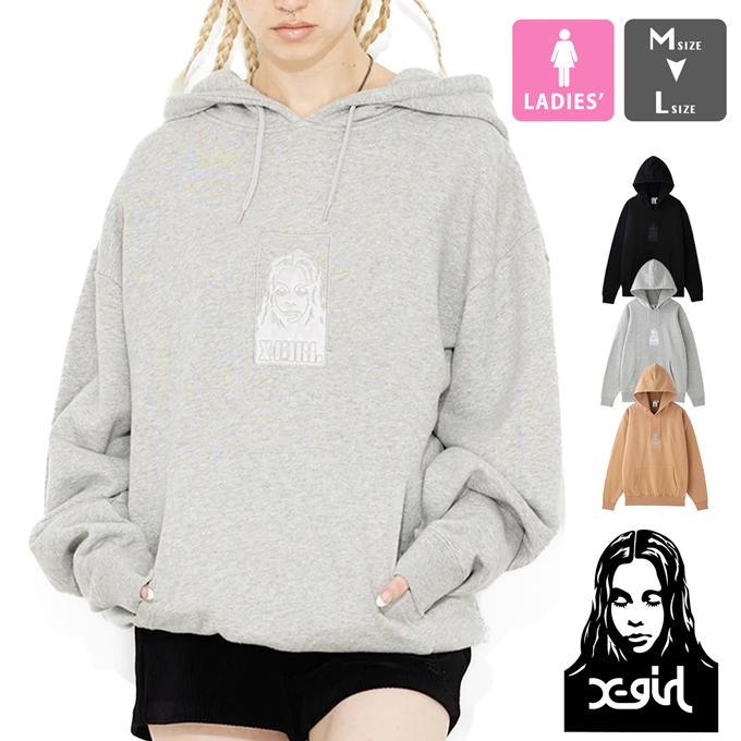 X-girl 【SALE!!】 【 エックスガール 】 SATIN PATCH SWEAT X-girl 【SALE!!】 【 エックスガール 】 SATIN PATCH SWEAT